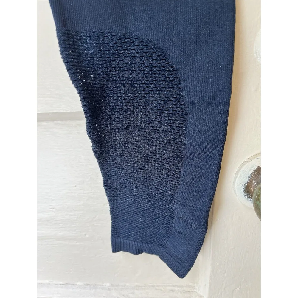 Joy Lab High Rise Seamless Mesh Perforated Leggings Navy Blue Large - Image 7