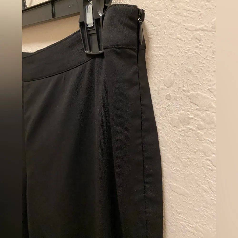 Lafayette 148 New York Black Cropped Ankle Slit Dress Pants Size 2 - Image 4