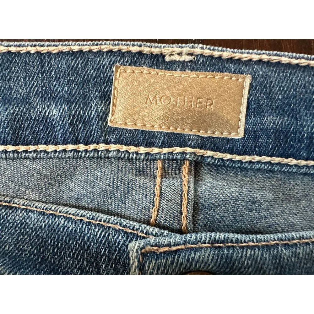 Mother Skinny Not Skinny Blue Skies Tomorrow Wash Jeans Size 27 - Image 5