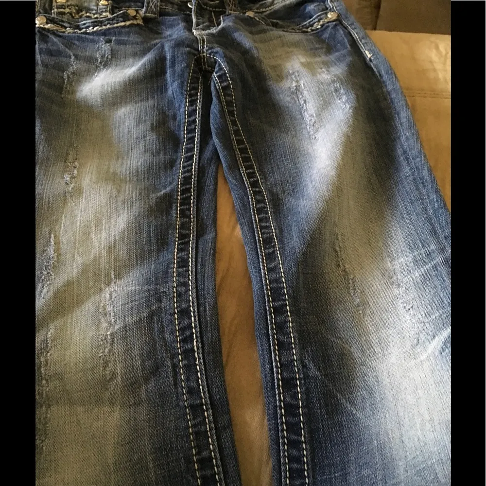 Boot Cut Distressed Jeans 27 - Image 7