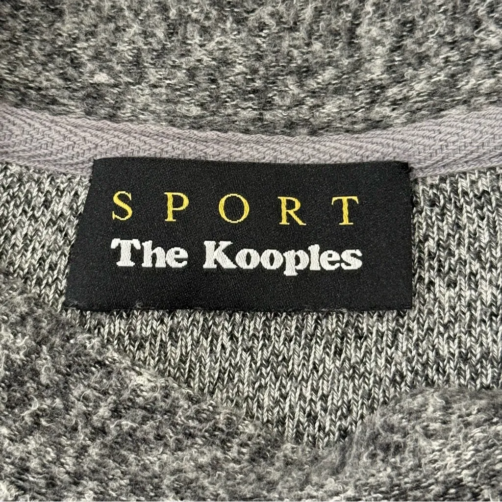 The Kooples Sport Sweet Fleece Lace Sweatshirt 1 XS Gray Crewneck Athleisure - Image 9