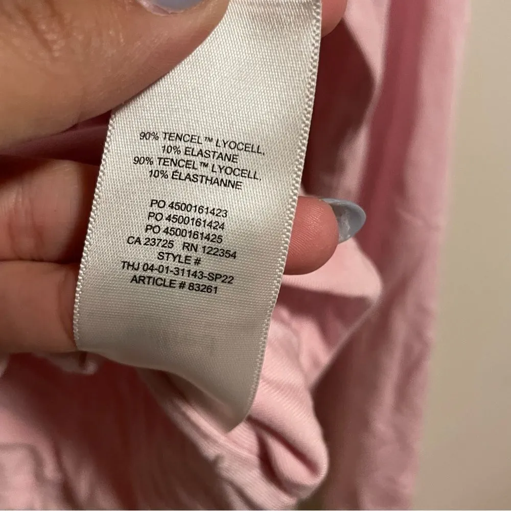 Aritzia Wilfred Lydia Square Neck Ruched Top in Poetic Pink- Size Small - Image 5