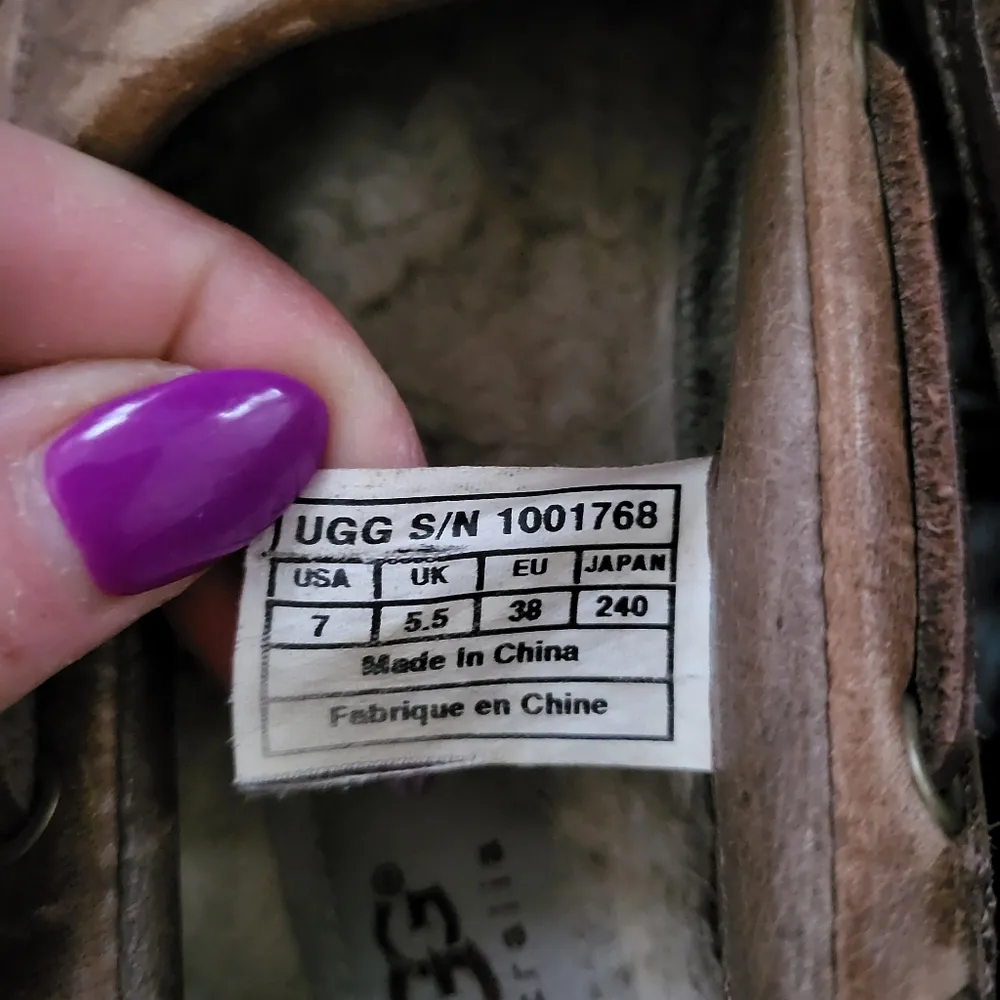 Ugg Women's Ashdale Purple Rain Shoes Sherpa Lined Style 1001768 Size 7 - Image 8