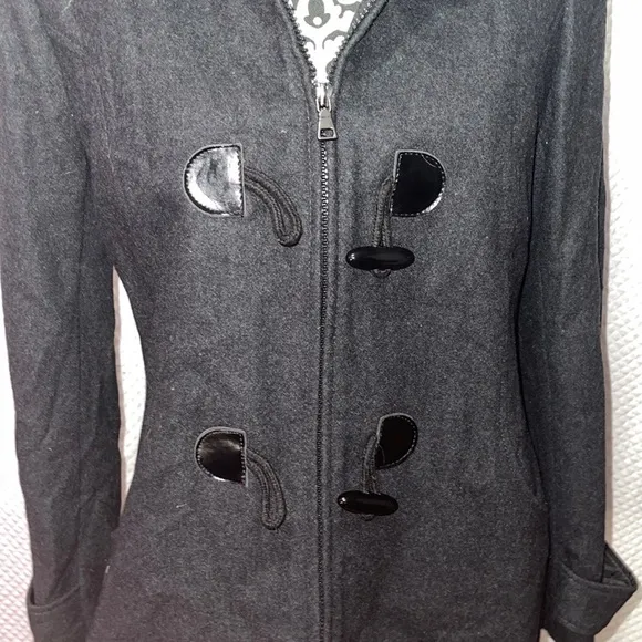 Braetan Women’s Wool Blend Toggle Hooded Coat Jacket Black Size Small - Image 2