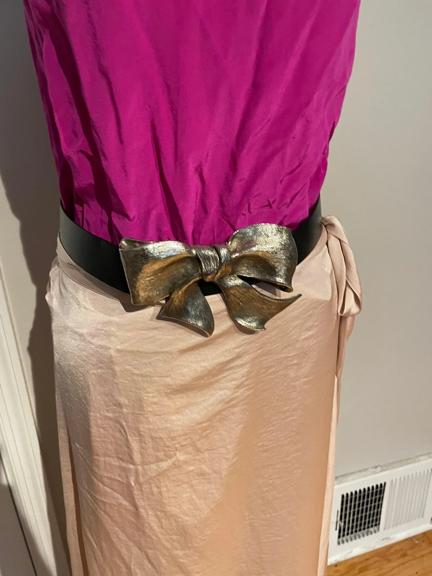 Christopher  Vintage 80’s Bow Buckle Waist Belt Leather - Image 8