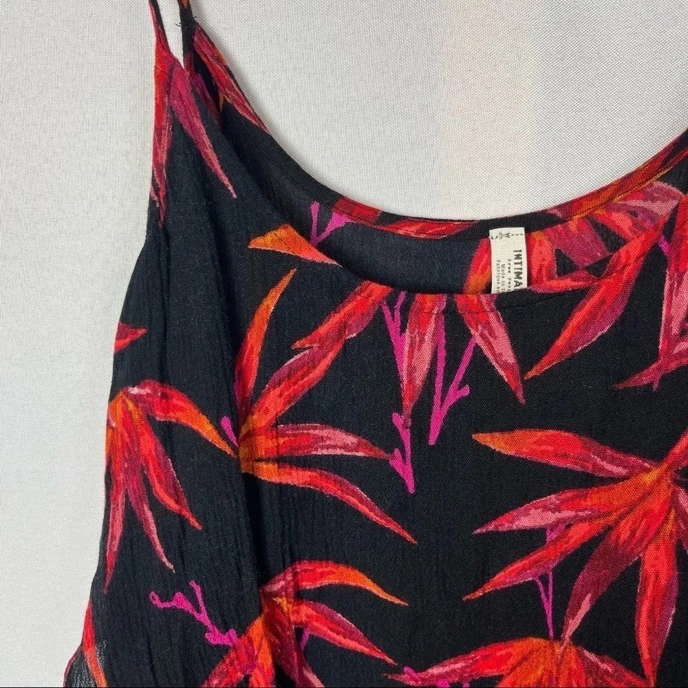 Free People Intimately Black & Red Floral Simone Tank Top S - Image 6