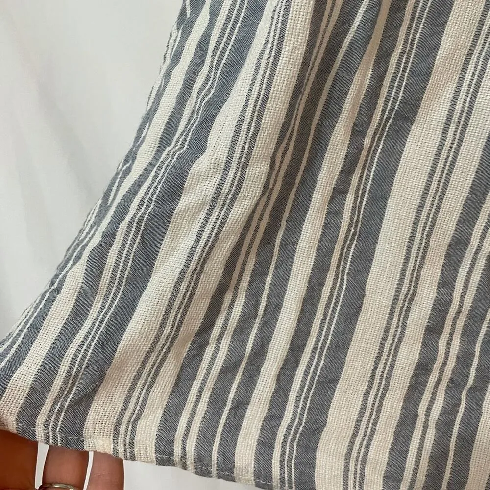 K by Kinnucan’s Blue & White Baby Doll Dress Womens S Lagenlook Beachy Coastal - Image 3