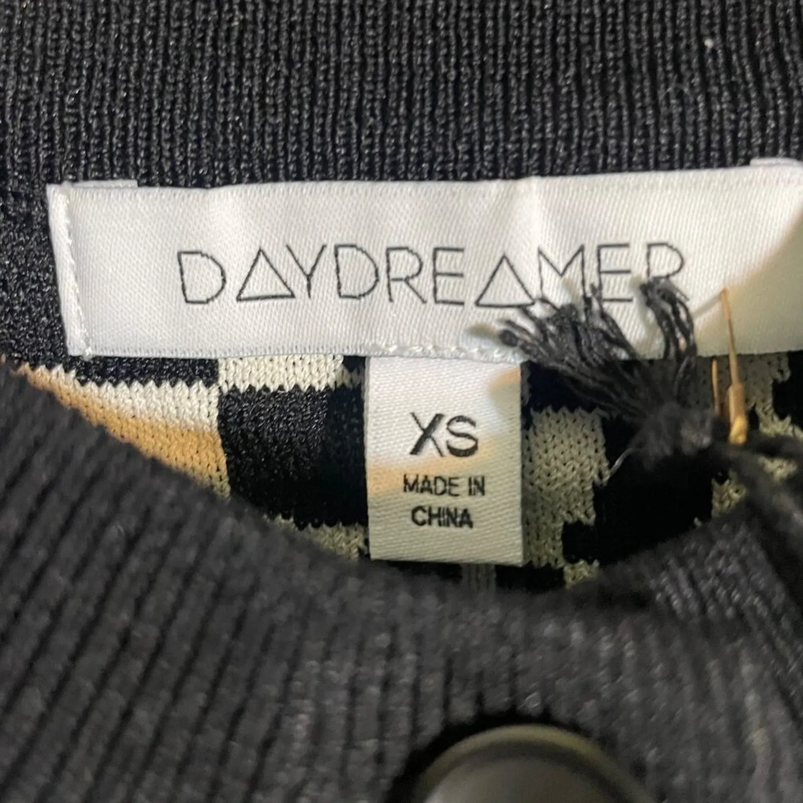 Daydreamer New Cardigan XS New Black/White Long Sleeve Eclipse Wave - Image 5