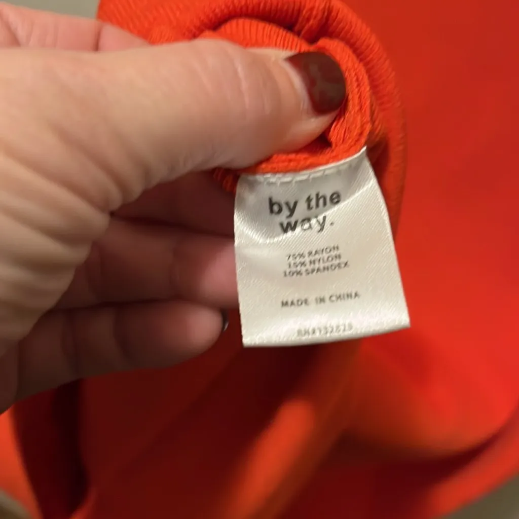 By‎ The Way off the shoulder ruffle dress red sz XS - Image 4