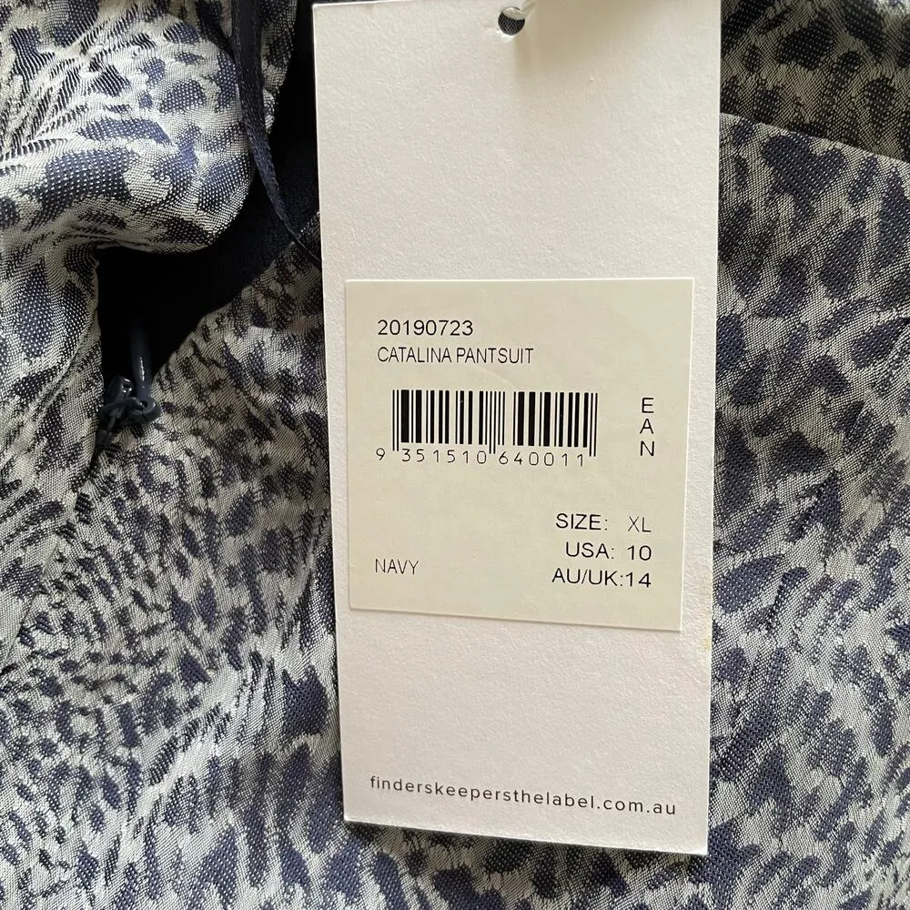 Catalina Wide Leg Jumpsuit Sleeveless Animal Print Size 10 NEW - Image 9