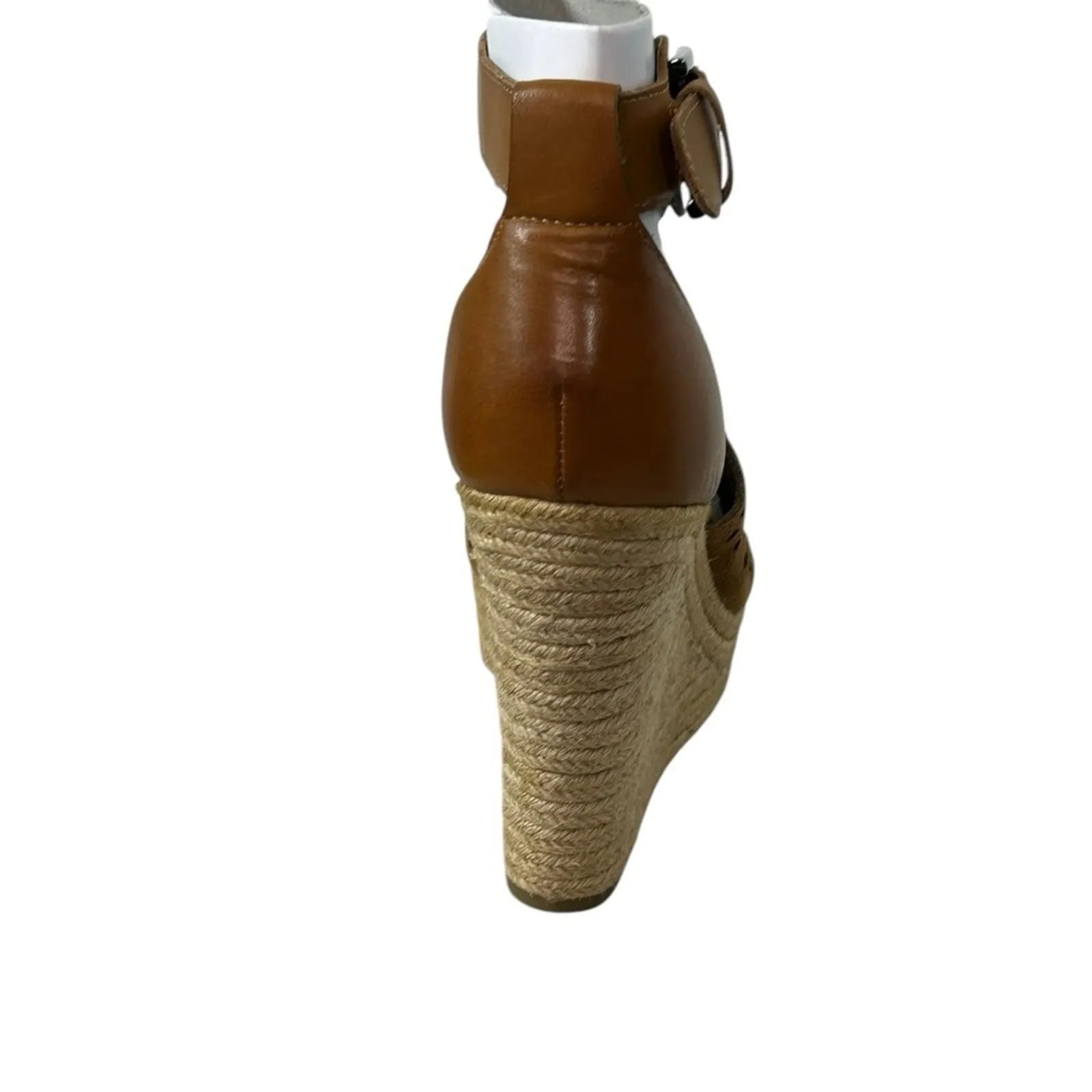 Marc Fisher Hasina Suede Wedge Sandals Dark Brown NIB Size 9.5 - Image 6