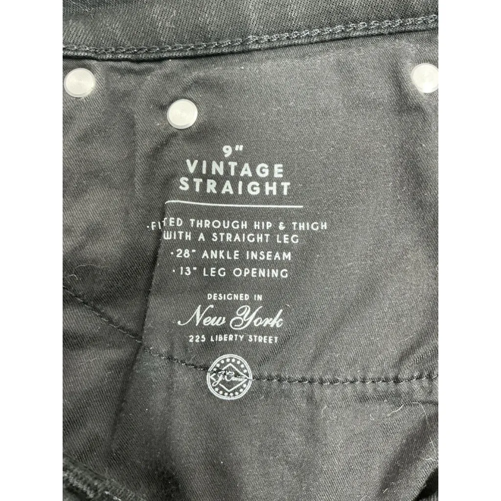Womans J Crew Denim Vintage Jeans Label 32 (measures 36 In) Black Straight - Image 6