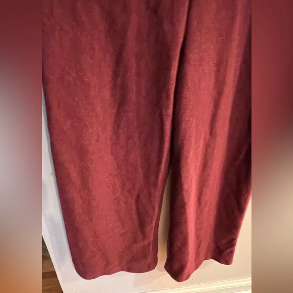 URBAN ROMANTICS Women's Maroon Tie Strap Wide Leg Casual Jumpsuit Size S NEW - Image 3