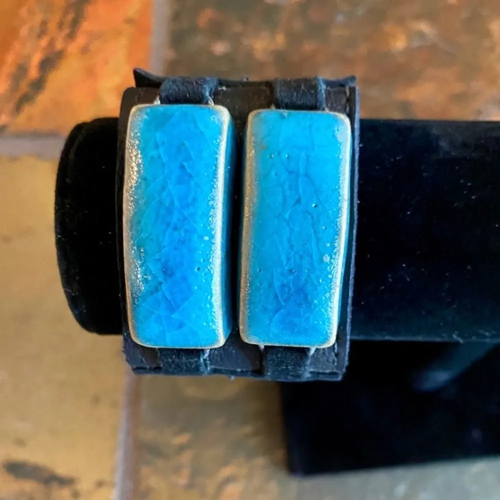 Dandy Craft Ceramic Leather Bracelet Black - Image 2