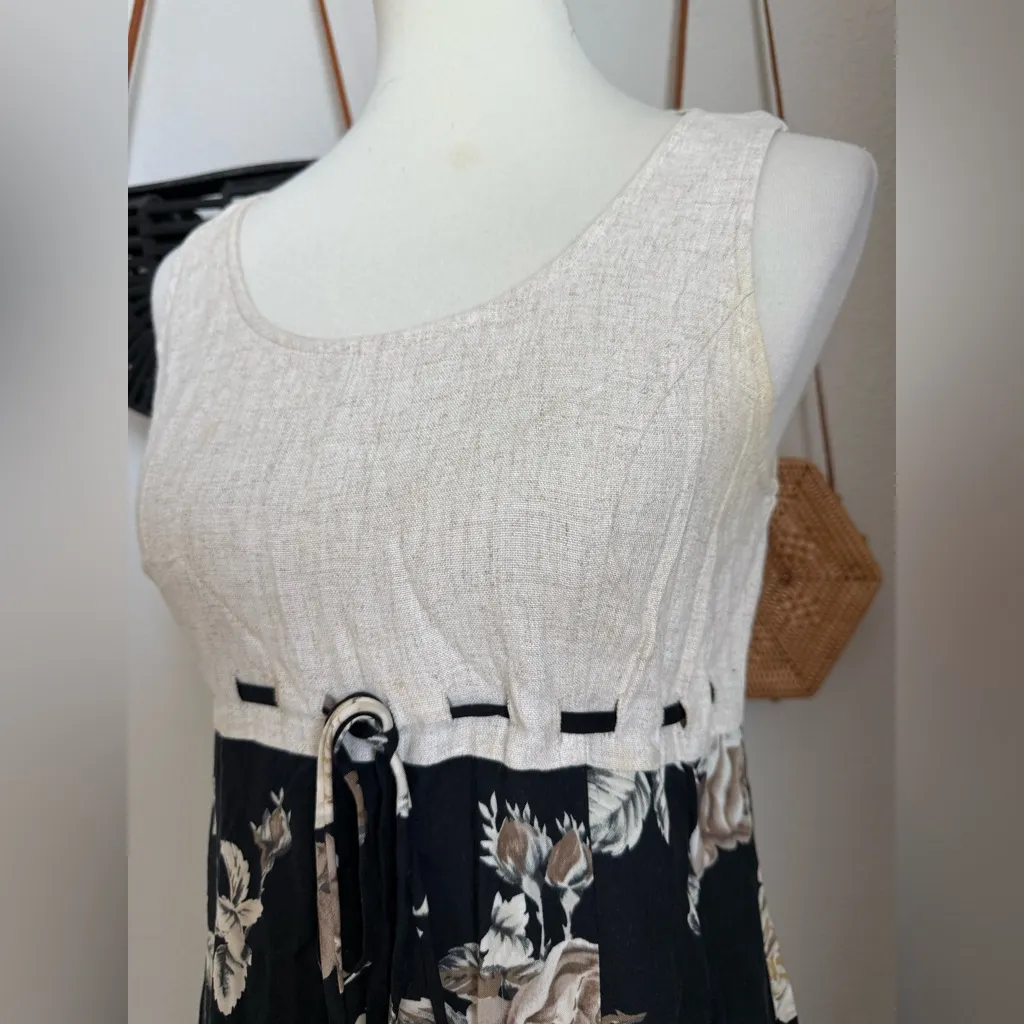 Vintage All That Jazz Floral Sleeveless Maxi Summer Dress, Size 9/10 - Image 3