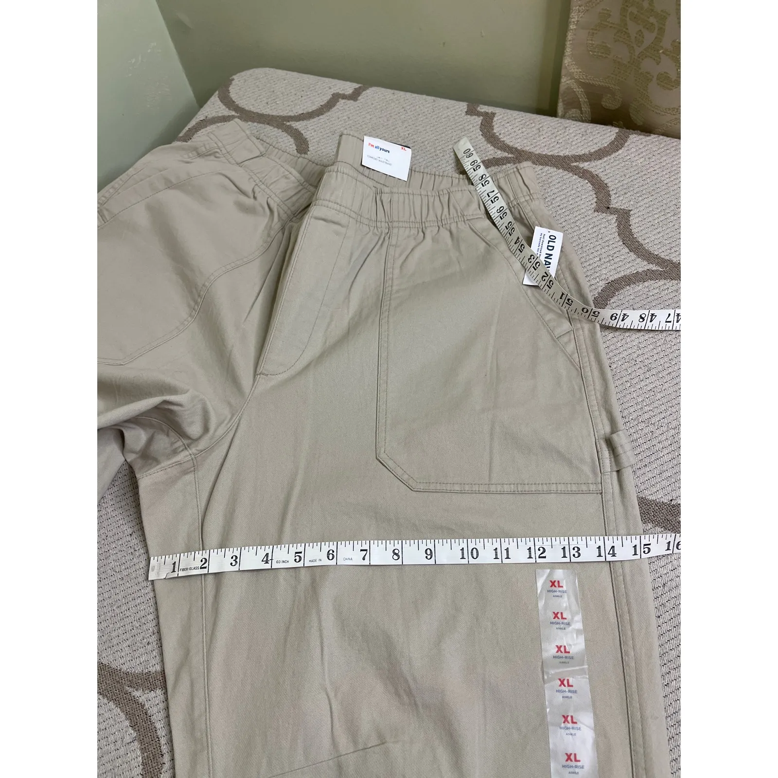 Old Navy High-Waisted Pulla Utility Pants A Stones Throw, size XL, NWT, $40 - Image 10