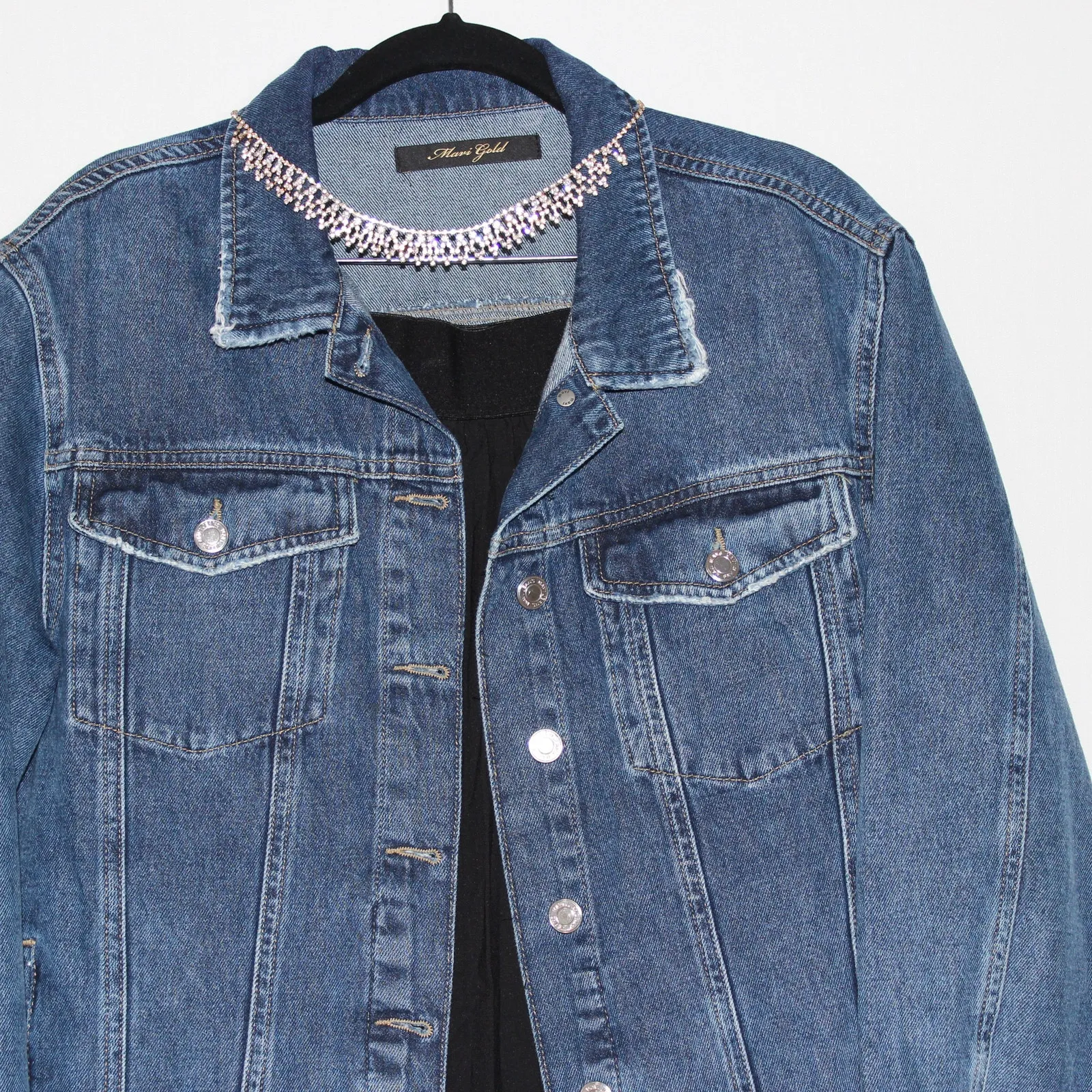 Mavi Jeans Light Wash Boyfriend Jean Jacket Large Blue - Image 2