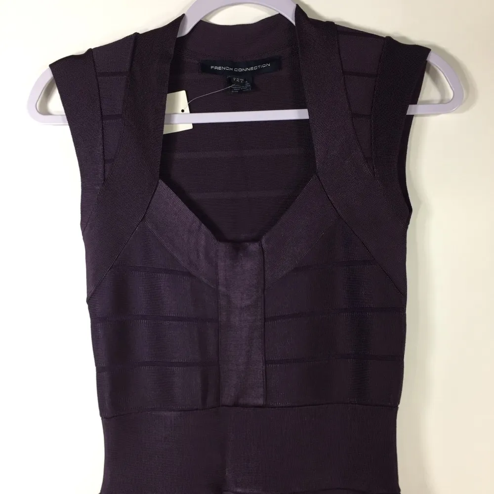 French Connection Bandage Mini Dress Plum Size 2 - Image 7