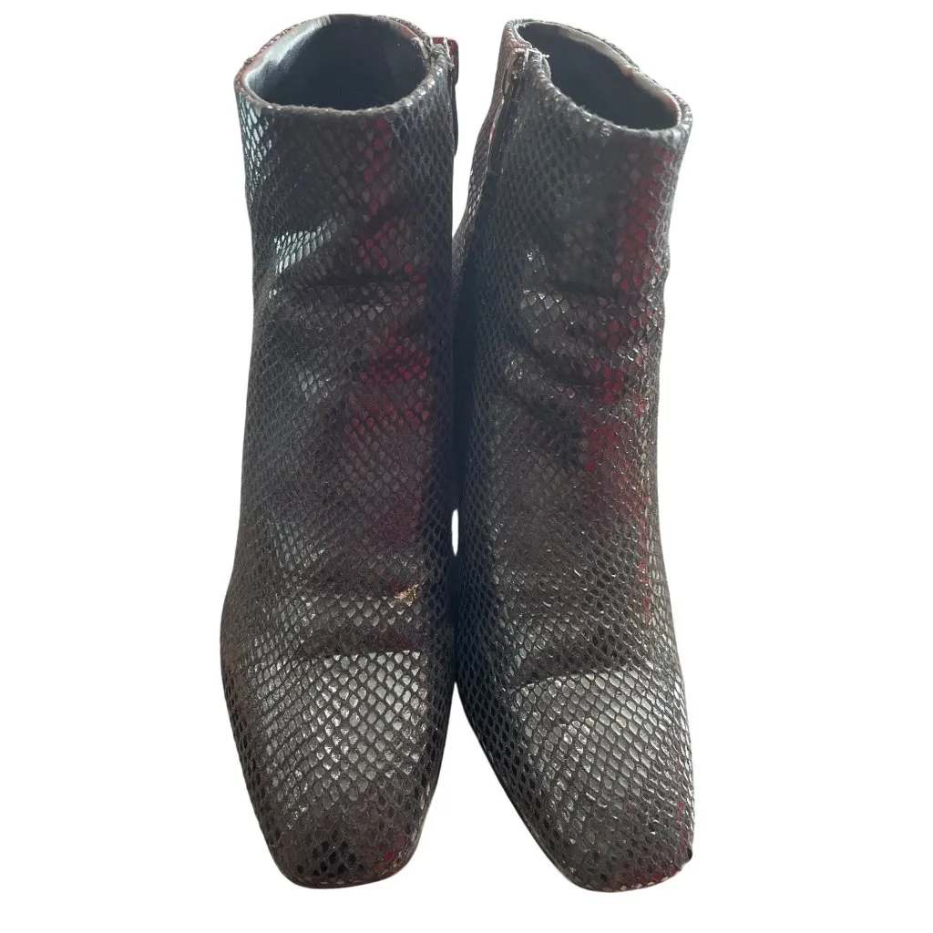 Franco Sarto womans black Snake Print Ankle 3" inch boots SKU 8902 - Image 13