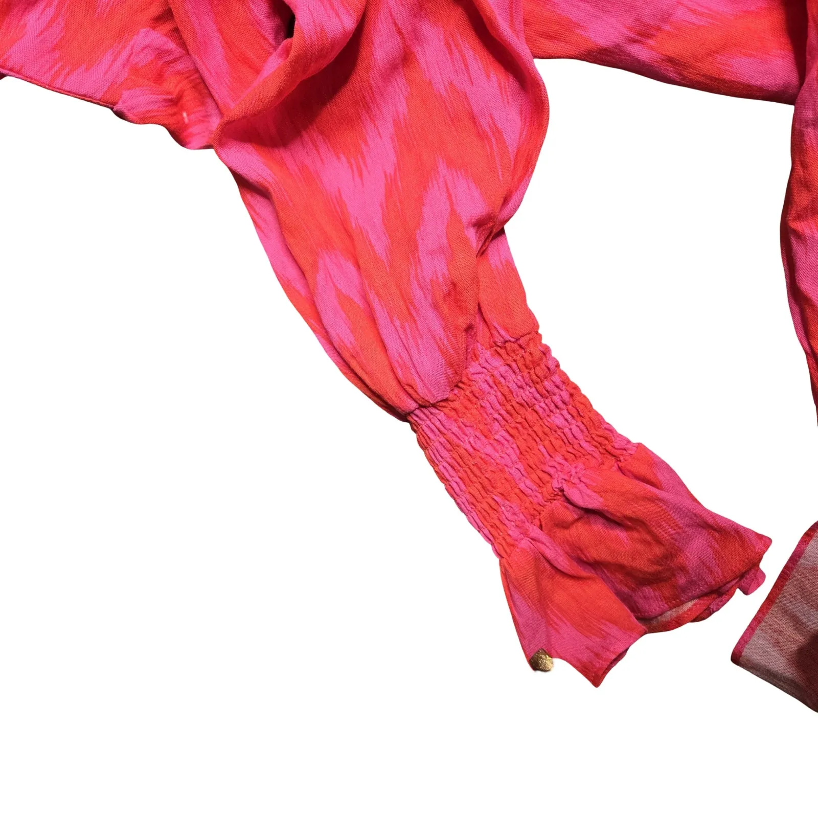 Tuckernuck Pomander Place Ikat Kenzo Dress in Hot Pink Size: L Size L - Image 3