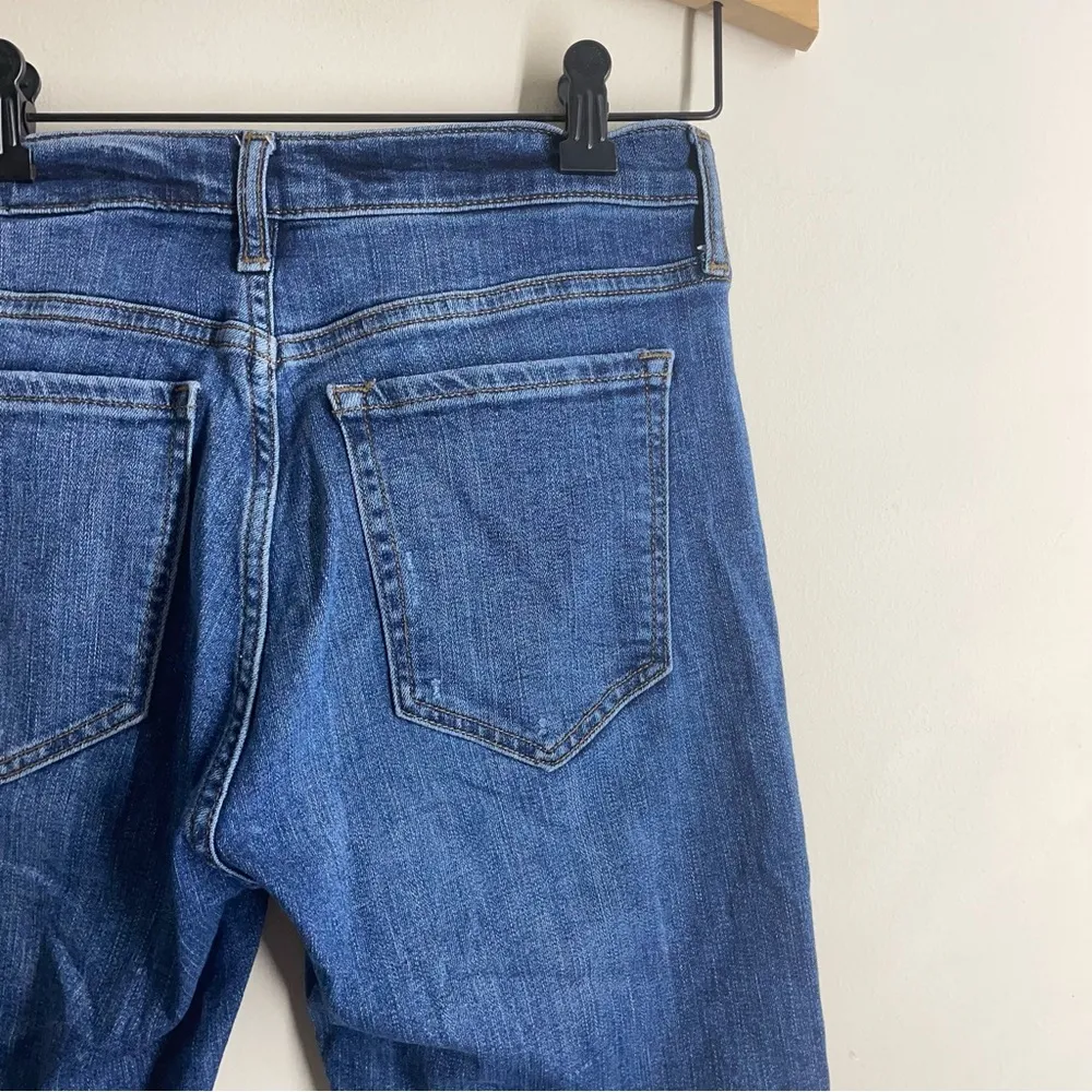 Banana Republic Slim Straight Jeans Frayed Hem Ripped size 28 Short - Image 4