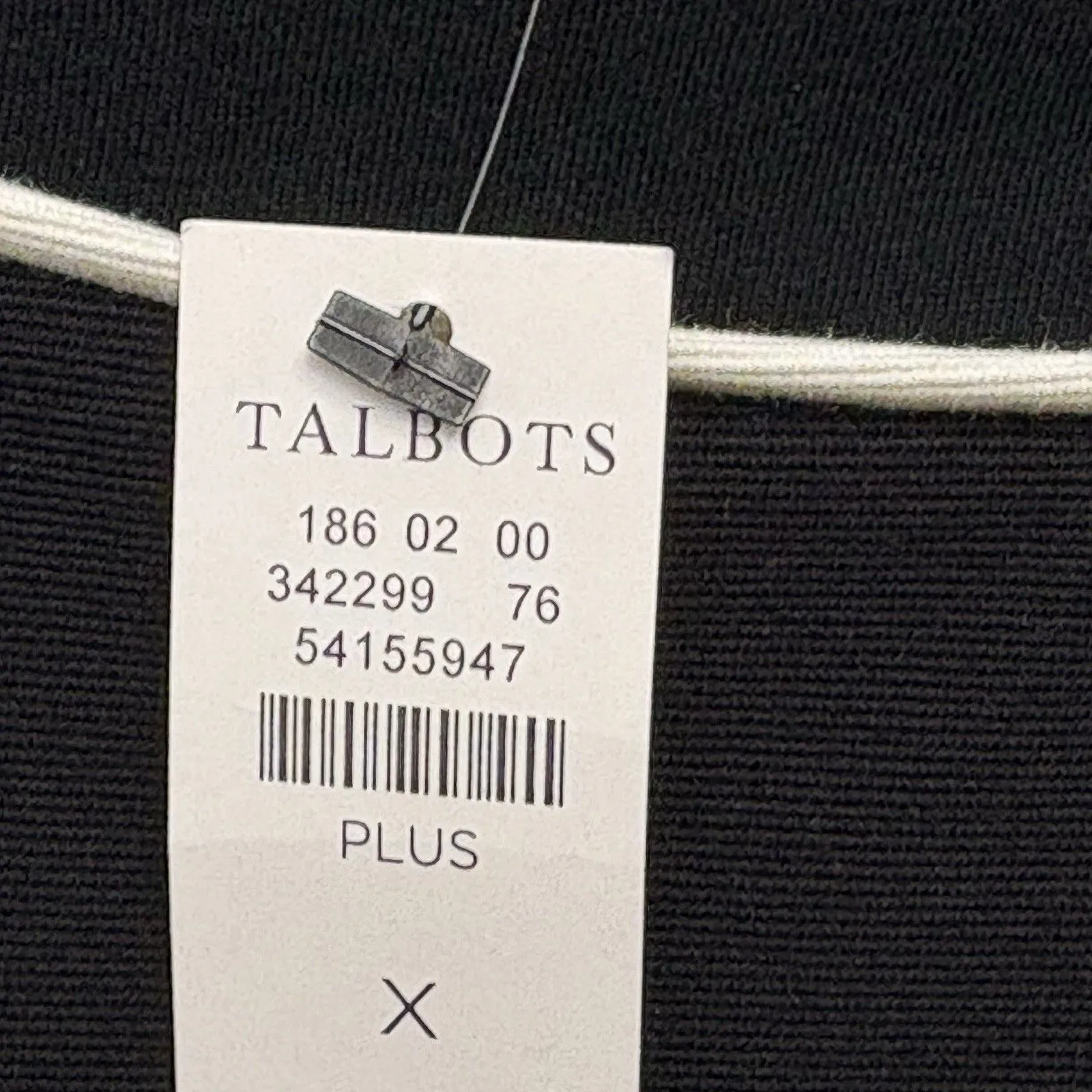 Talbots Black Pearl Button Cuff Top Women’s Plus X NWT - Image 3