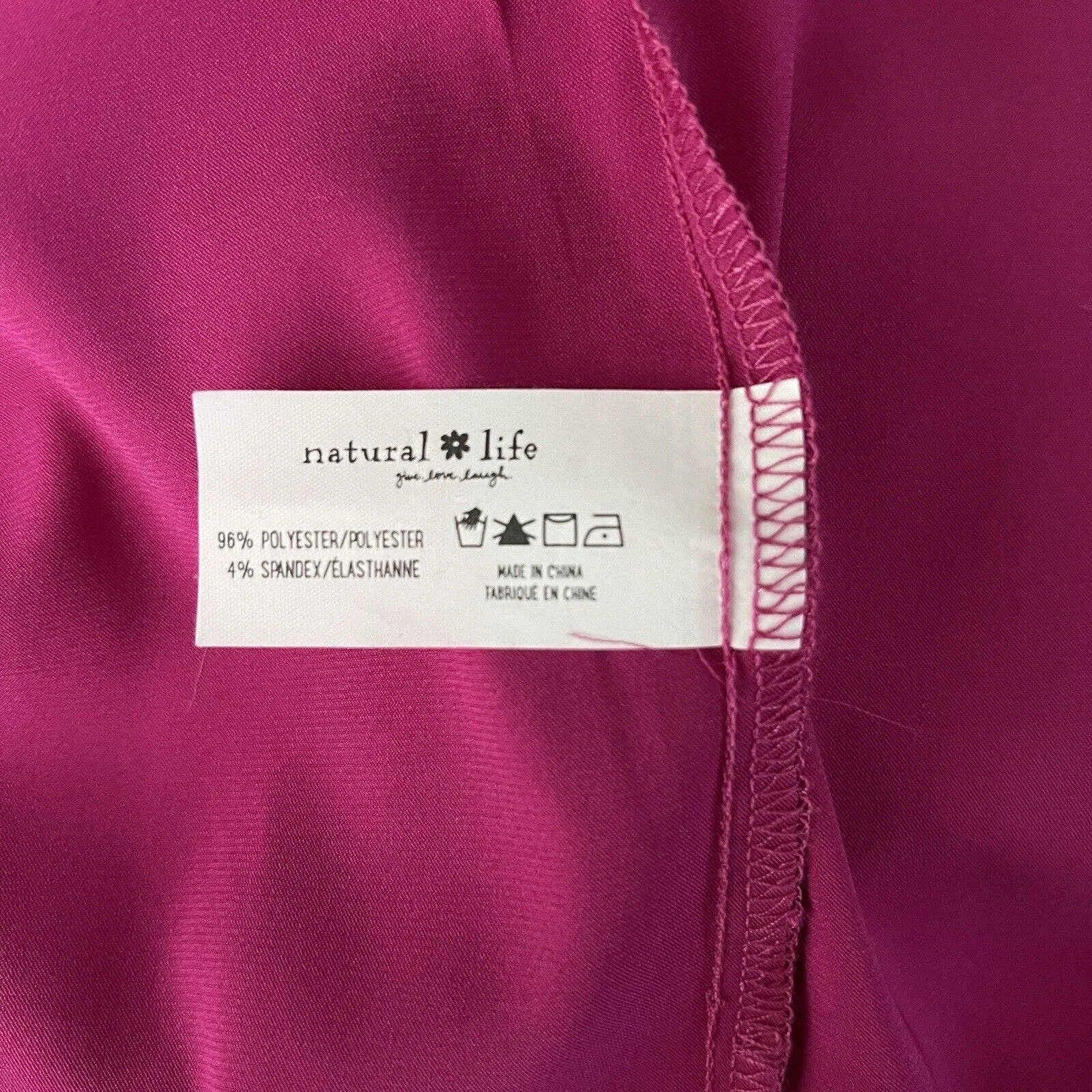 Natural Life Dress Womens Medium Pink Satin Olivia Smocked Maxi Peasant Bohemian - Image 7