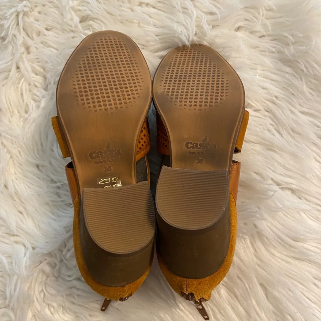 CASTA Stylish Mustard Ankle Boots for Women size 38 (7.5) BNWOT - Image 7