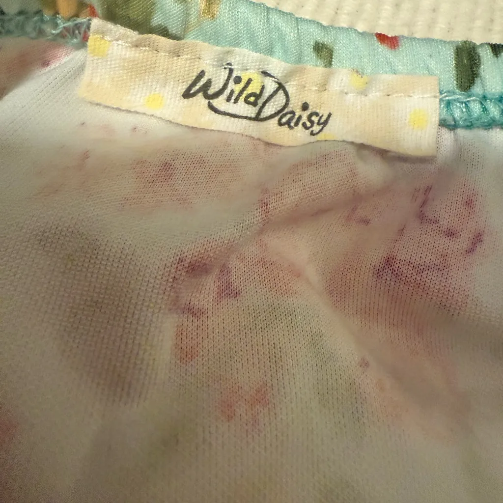 Wild Daisy Strapless Floral Fit & Flare Dress with Black Lace Waist – Size S - Image 7