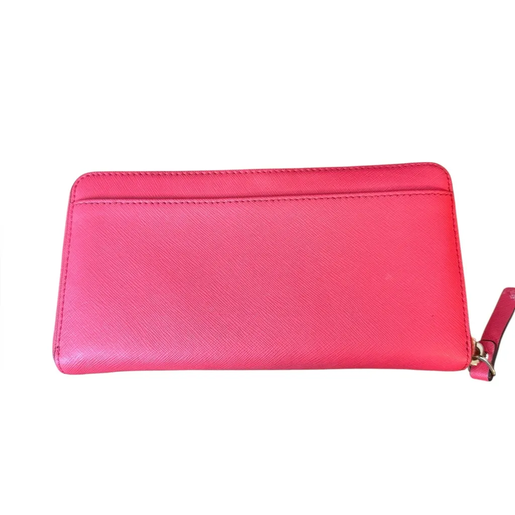 Kate Spade  Hot Pink Saffiano Leather Zip Wallet - Image 2