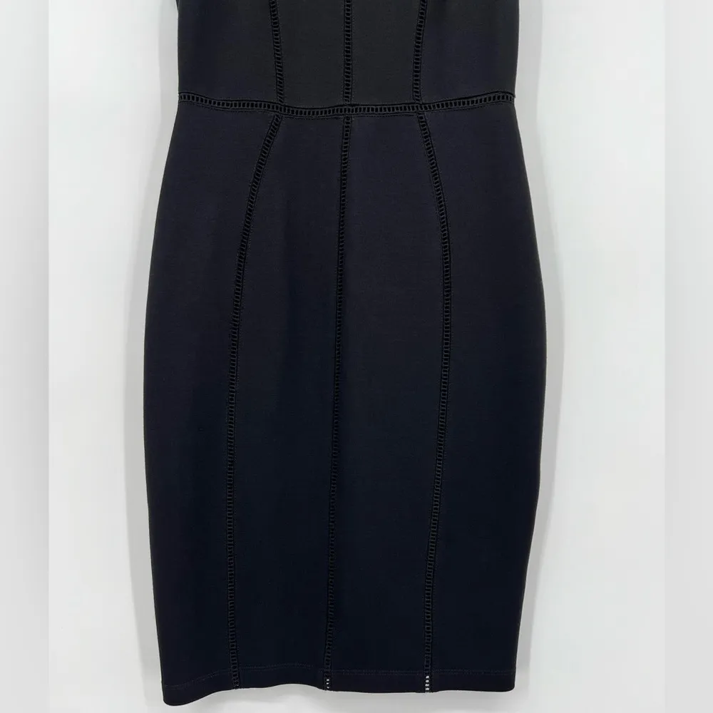 Bailey44 Sheath Midi Dress Sleeveless Cut Outs Zipper Lined Black Size Medium - Image 4