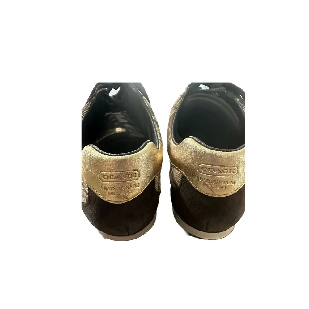 Coach Women's Katelyn Brown Signature Canvas Shoes Size 6.5 - Image 3