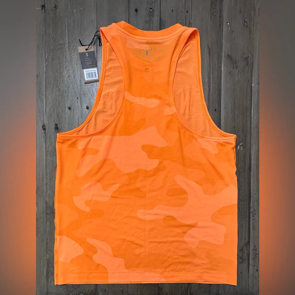 NWT NOBULL Women's Racerback Tank - Small - Neon Orange Camo - Image 4