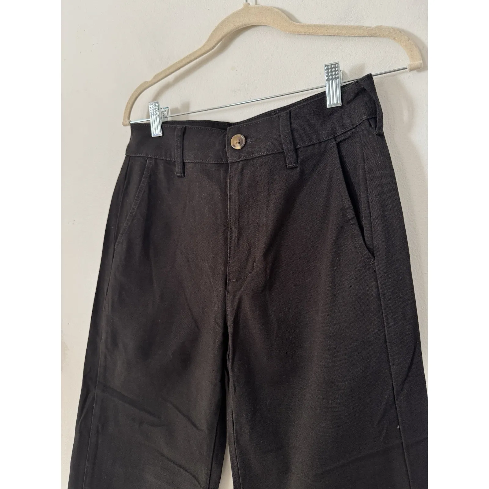 NWOT American Giant Women’s Wide Leg Black Chino Pants Size 6 - Image 7