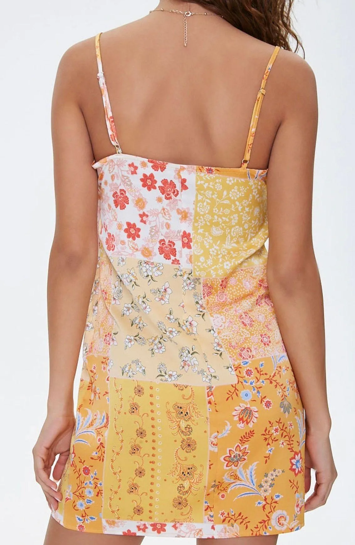 Floral Satin Dress - Image 3