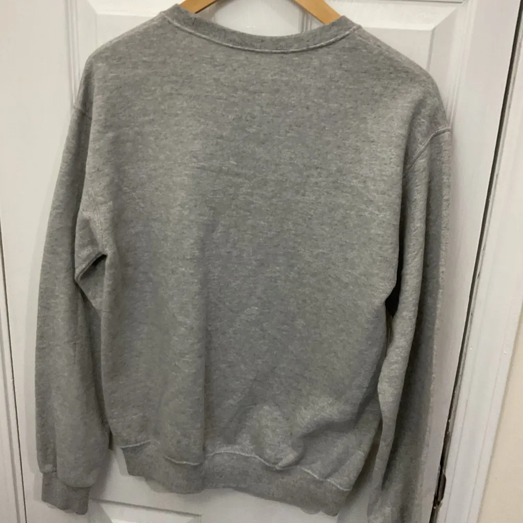 Hooters  Gray and Orange Crew Neck Sweater - Image 2