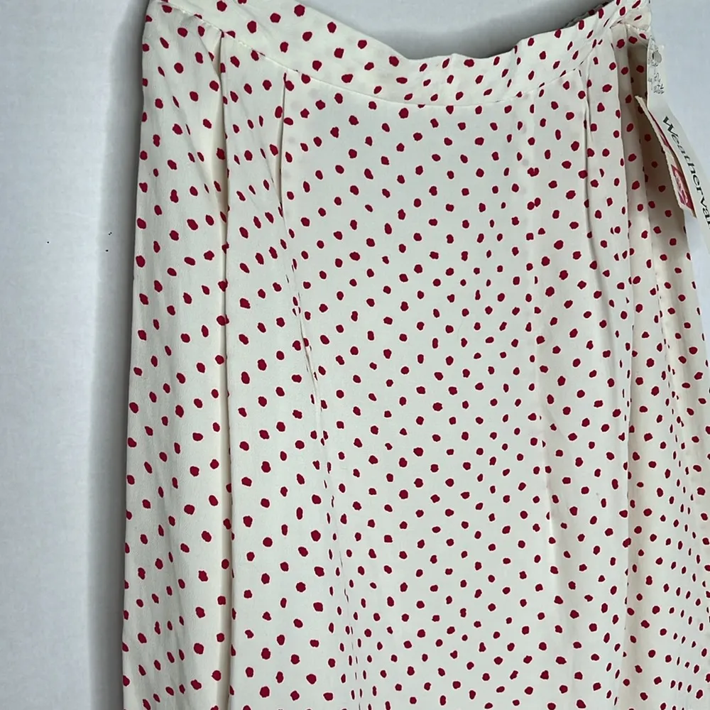 Vintage Weathervane Midi Skirt Made in USA Union ILGWU Label 8 Original Tag White - Image 2