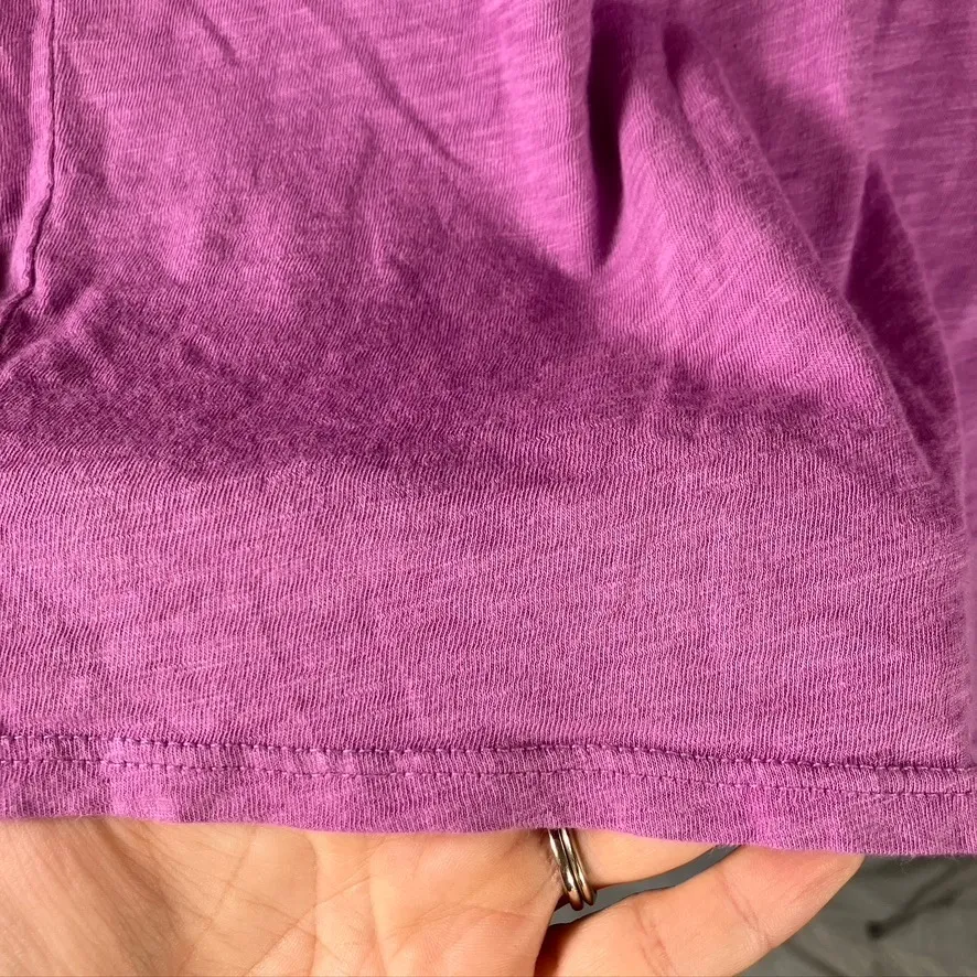 Velvet by Graham Spencer Vintage Slub Pocket T Shirt‎ Dress Womens XS Relaxed Purple - Image 6
