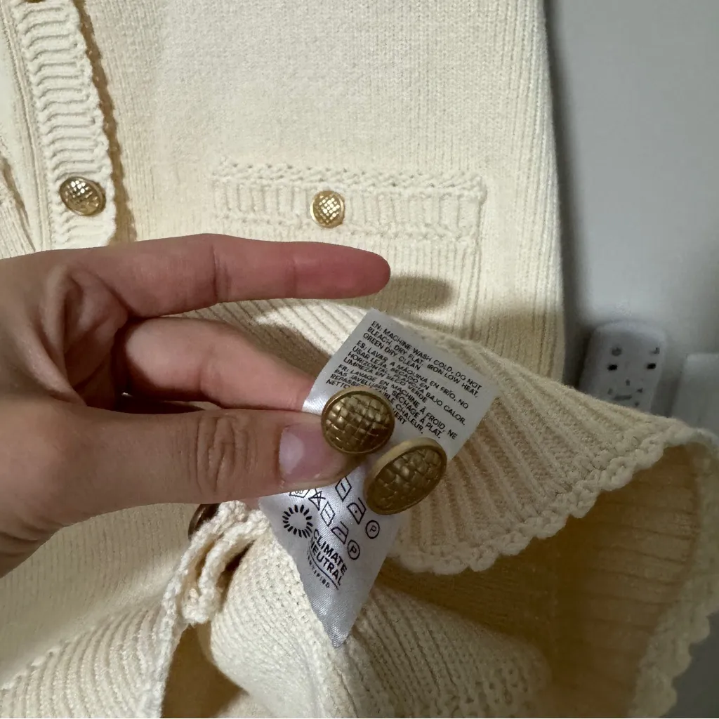 Reformation 'Catalina' White Cotton Jewel Neck Sleeveless Mini Dress Size XL NWT - Image 6