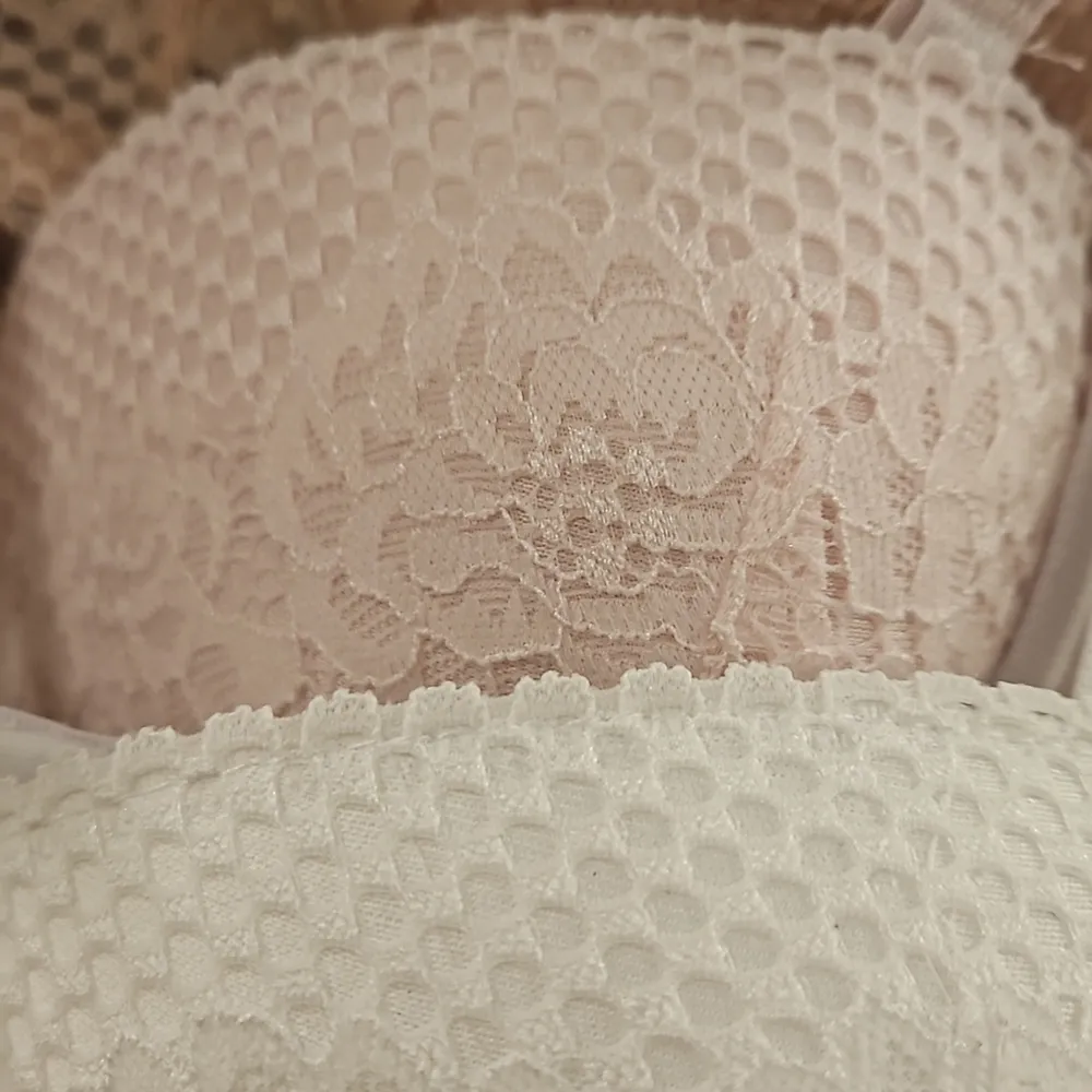 💕JESSICA SIMPSON💕 Padded Push Up Balconette Bras 3 Pk Pink White Nude 36C NWT - Image 3