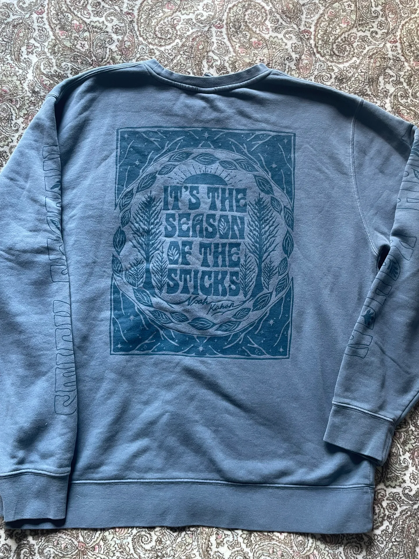 Noah Kahan Tour Sweatshirt Blue Size L - Image 2