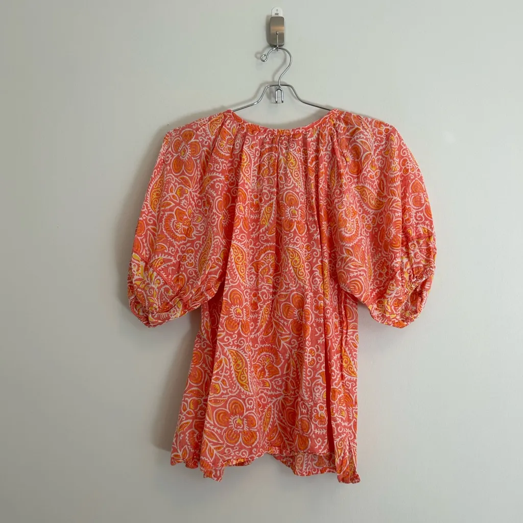 Cleobella  Layla Blouse in Blossom Block Print size Small (S) - Image 6