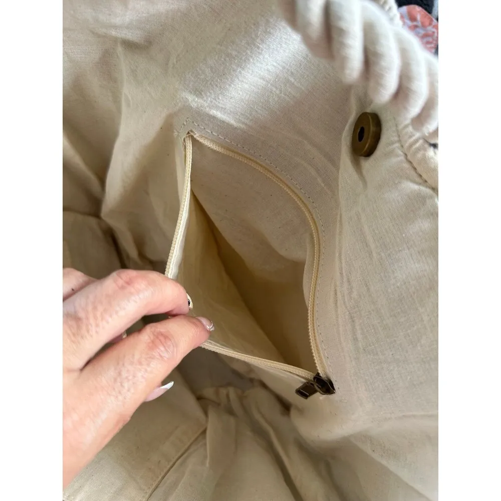 Boho Macrame Stripe Fringe Woven Southwestern Rope Handles Beach Open Tote Bag Multiple - Image 6