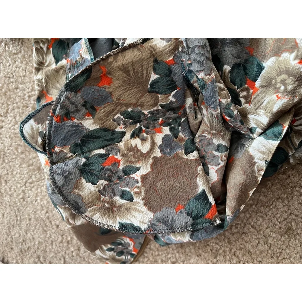 Vintage 80s Brown & Green country Floral blouse jacket blazer Size undefined - Image 8