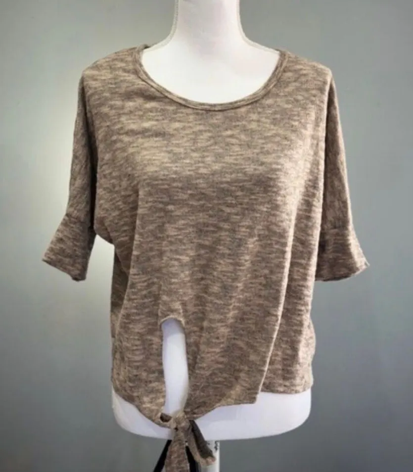 CLEARANCE! Brown Boutique Dolman Tie Sweater Size S NWT - Image 1