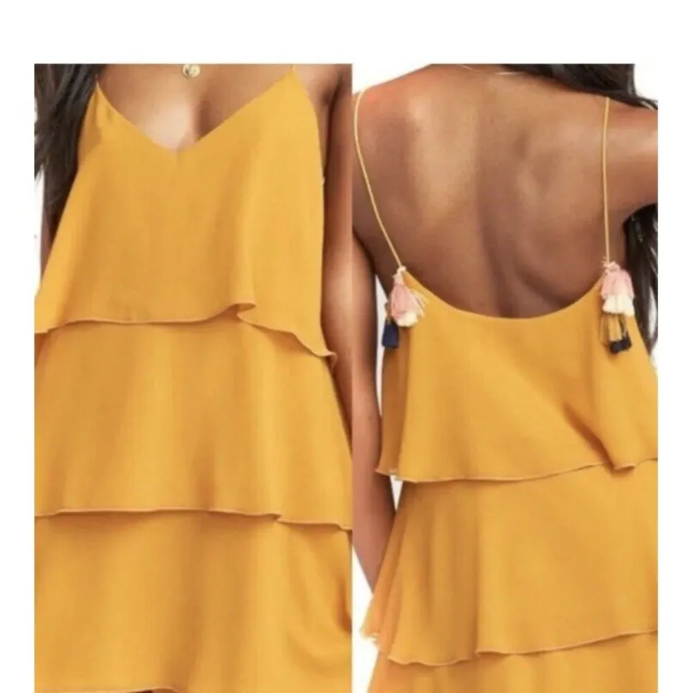 SHOW ME YOUR MUMU Suarez Tassel Harvest Moon Tiered Ruffled Dress Boho Small - Image 2