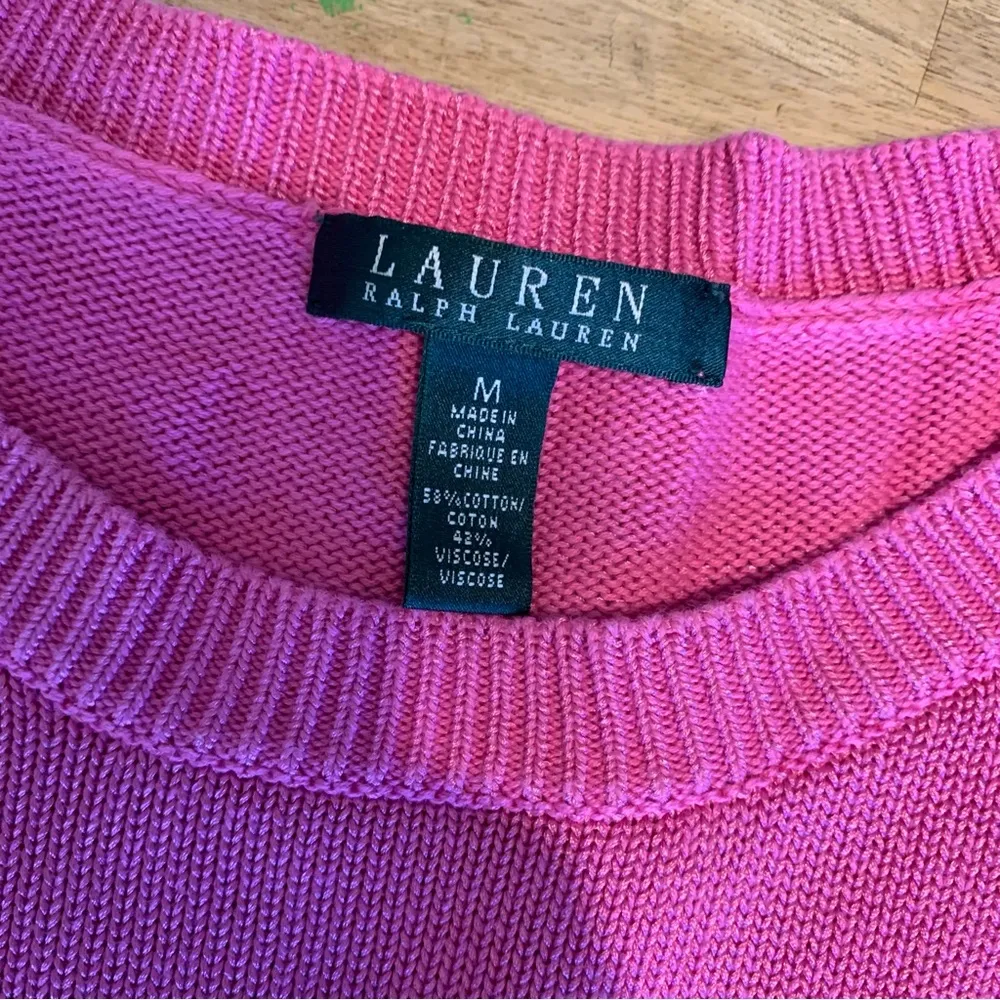 Lauren Ralph Lauren Pink Trapeze Sweater M - Image 6