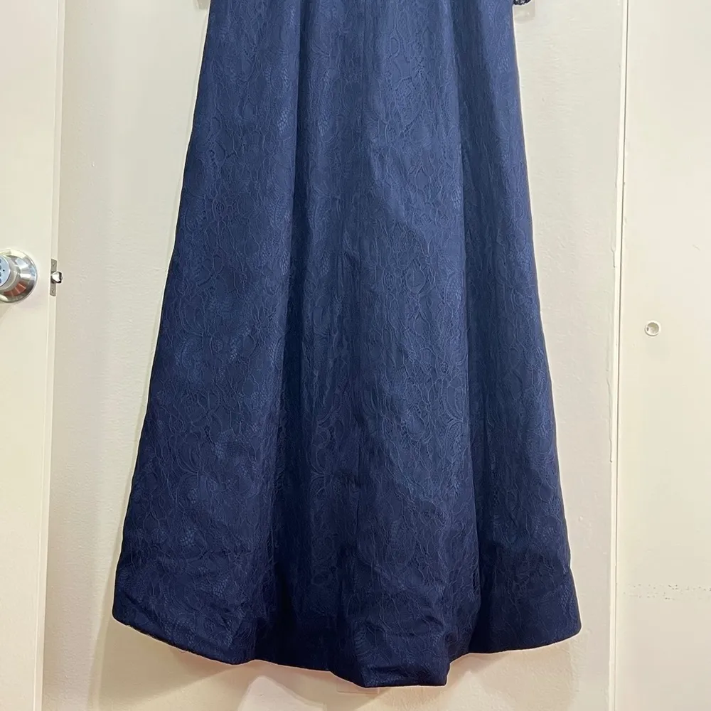 Mac Duggal 12356 Long Sleeve Lace Over Skirt Gown - Image 8