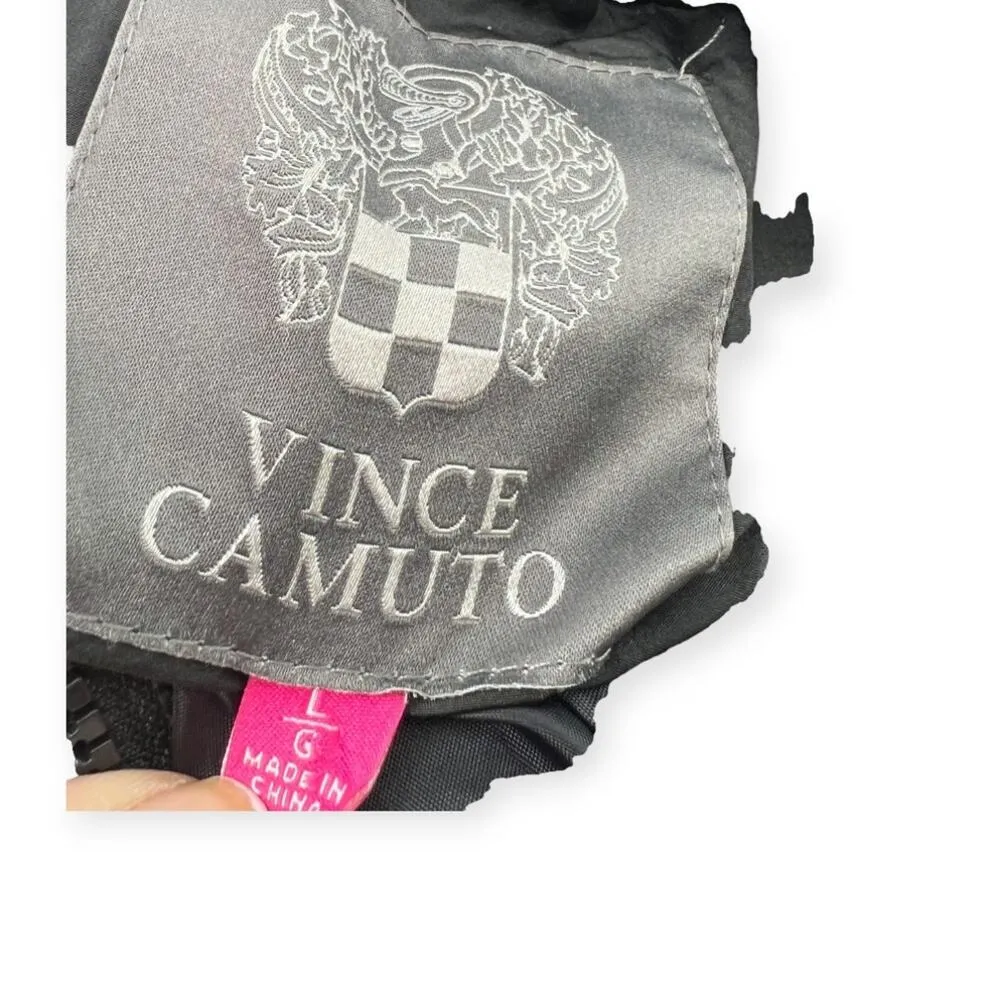 Vince Camuto | L | Womens Quilted High Neck Puffer Jacket Coat Black - Image 8