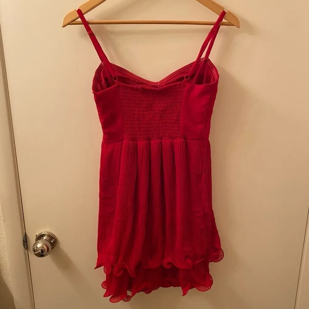 Candy Apple Red American Rag Ruffle Dress Size Extra Small - Image 4